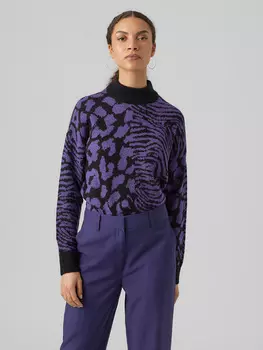 Свитер Vero Moda, фиолетовый/черный