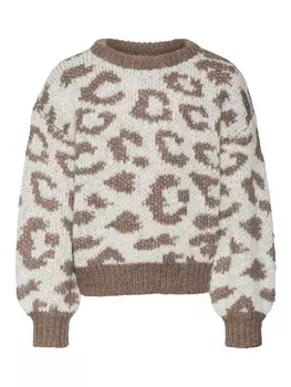 Свитер Vero Moda Girl Sweater ZELMA, цвет Ecru/Brown