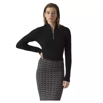 Свитер Vero Moda Gold Rib Half Zip, черный