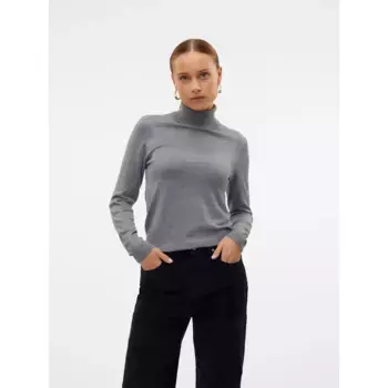 Свитер Vero Moda Iris high neck, серый