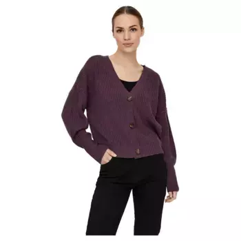 Свитер Vero Moda Lea v neck, фиолетовый