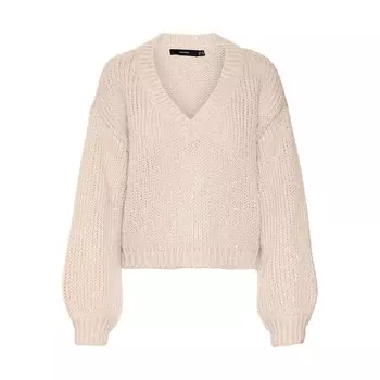 Свитер Vero Moda Maybe V Neck, бежевый