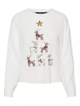 Свитер VERO MODA ORNAMENTS/PYRAMIDE, белый