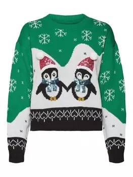 Свитер VERO MODA PENGUINLOVE, зеленый