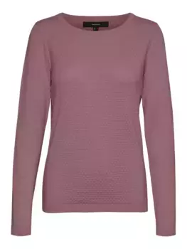 Свитер Vero Moda с круглым вырезом "VMCARE STRUCTURE LS O-NECK BLOU NOOS", цвет Mesa Rose