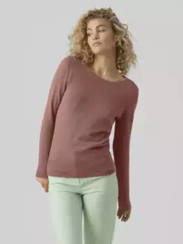 Свитер Vero Moda с круглым вырезом "VMCARE STRUCTURE LS O-NECK BLOU NOOS", цвет Burlwood