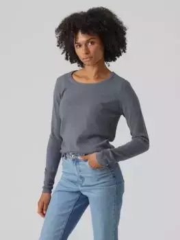 Свитер Vero Moda с круглым вырезом "VMCARE STRUCTURE LS O-NECK BLOU NOOS", цвет Stormy Weather