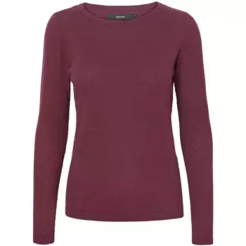 Свитер Vero Moda с круглым вырезом "VMCARE STRUCTURE LS O-NECK BLOUSE", цвет Winetasting