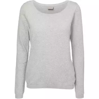 Свитер Vero Moda с круглым вырезом "VMCARE STRUCTURE LS O-NECK BLOUSE", из натурального хлопка, серый