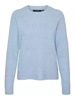 Свитер Vero Moda с круглым вырезом "VMDOFFY LS O-NECK BLOUSE GA NOOS", голубой