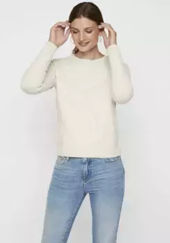 Свитер Vero Moda с круглым вырезом "VMDOFFY", в крапинку, цвет Birch Melange