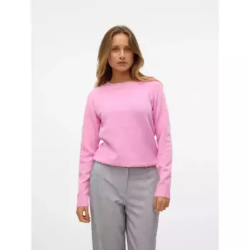 Свитер Vero Moda с круглым вырезом "VMDOFFY LS O-NECK BLOUSE GA NOOS", фуксия