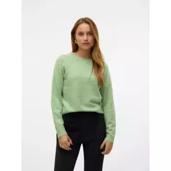Свитер Vero Moda с круглым вырезом "VMDOFFY LS O-NECK BLOUSE GA NOOS", цвет Forest Shade Detail:Melange