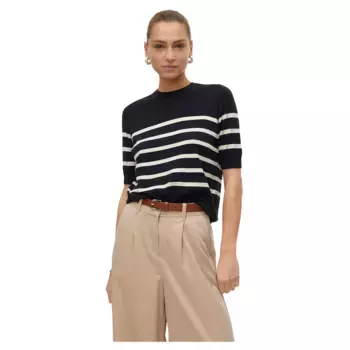 Свитер Vero Moda Saba Plain Ss short sleeve, черный