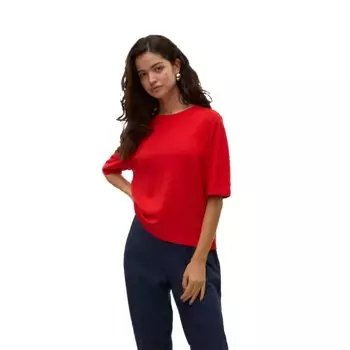 Свитер Vero Moda Silje 2/4 Oversize short sleeve, красный