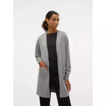 Свитер Vero Moda Silje Long cardigan, серый