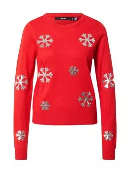 Свитер VERO MODA Snowflake, цвет Fire red