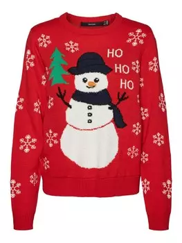 Свитер VERO MODA SNOWMAN, красный