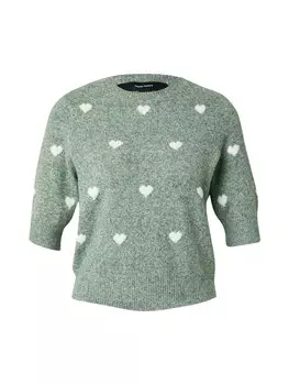 Свитер VERO MODA VMDOFFY INTARSIA, темно-зеленый
