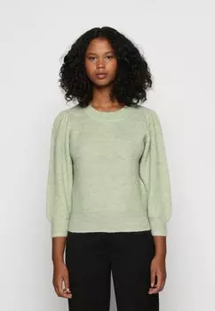Свитер Vero Moda Vmvigga 3/4 Ga Boo Rep, резеда / меланж