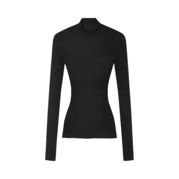 Свитер Versace Merinos Seamless Ribs Knit Sweater Black, черный