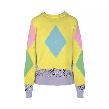 Свитер Versace Patterned Twofer Sweater, разноцветный