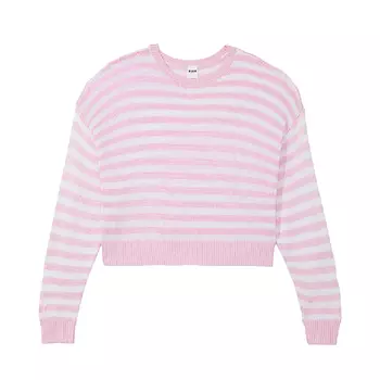 Свитер Victoria's Secret Pink Cambridge Knit Crew, розовый/белый