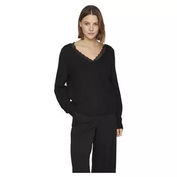 Свитер Vila Lou Rev V Neck, черный