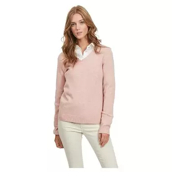 Свитер Vila Ril Long Sleeve V Neck, розовый