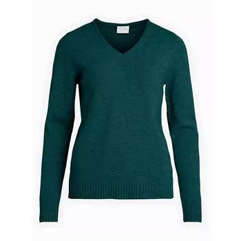 Свитер Vila Ril V Neck, зеленый