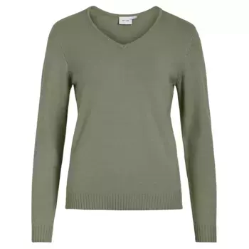 Свитер Vila Ril V Neck, зеленый