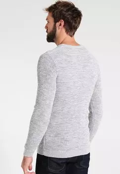 Свитер Vince Ls Bubble Crew Neck W Noos Selected, зефирный/крученный светло-серый