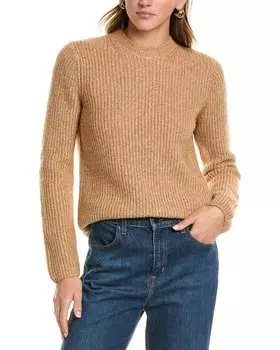 Свитер Vince Shaker Rib из смеси шерсти и альпаки, коричневый
