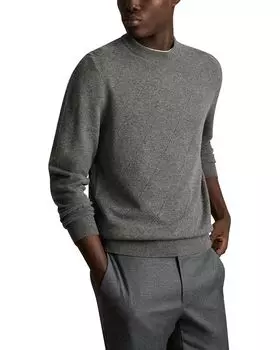 Свитер Vince Wool Argyle Regular Fit REISS, серый