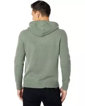 Свитер Vince Yak Wool Pullover Hoodie, цвет Dark Heather Jade Quartz