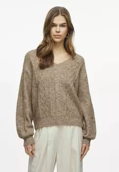 Свитер VISALLY V NECK VILA, бежевый