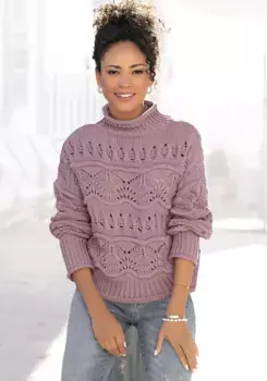 Свитер Виванс Ажур Vivance, лиловый