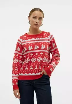 Свитер VMFROSTY Vero Moda, красный