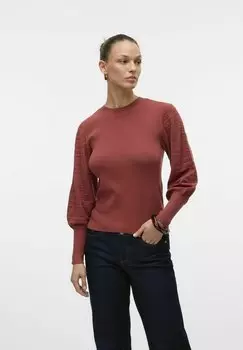 Свитер VMHOLLYPOINTELLE Vero Moda, коньячный