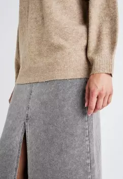 Свитер VMLEAF LONG V-NECK Vero Moda, бежевый