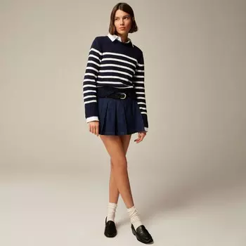 Свитер-Водолазка из хлопка Heritage в полоску J.Crew, синий