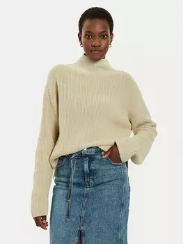 Свитер-Водолазка свободного кроя Calvin Klein Jeans, бежевый