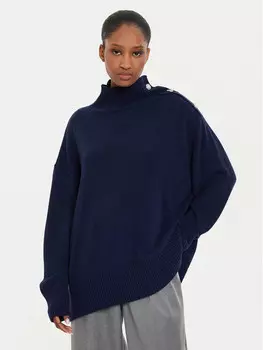 Свитер-Водолазка свободного кроя Kontatto, синий