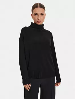 Свитер-Водолазка свободного кроя Max Mara Leisure, черный