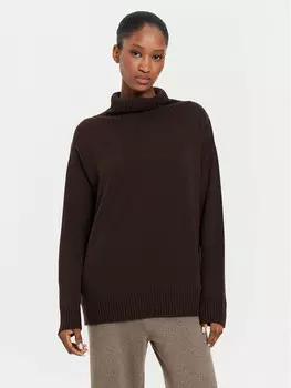 Свитер-Водолазка свободного кроя Max Mara Leisure, коричневый