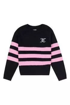 Свитер в фактурную полоску Juicy Couture, черный