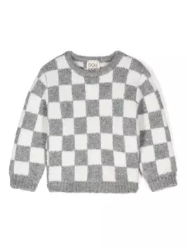 Свитер в клетку Douuod Kids, серый