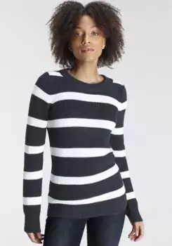 Свитер в полоску Arizona, дизайн в полоску, белый