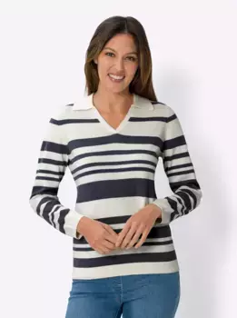 Свитер в полоску Classic Basics "свитер с длинными рукавами", цвет морской волны