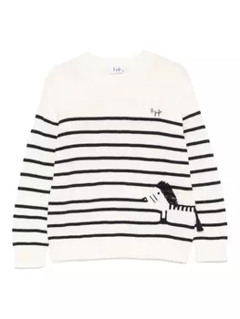 Свитер в полоску Il Gufo, белый